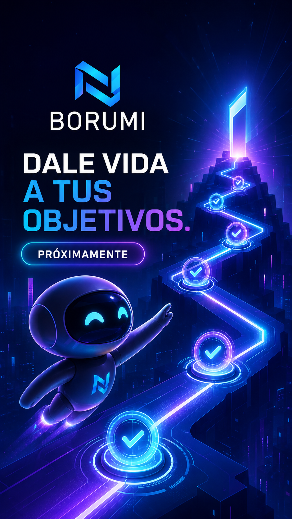 Pieza publicitaria vertical de Borumi